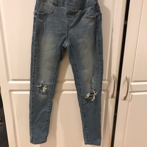 Girls jean leggings never worn